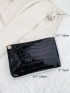 Crocodile Embossed Square Bag