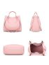 4pcs Minimalist Top Handle Bag Set