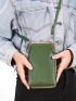 Kiss Lock Litchi Embossed Phone Wallet