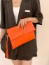 Minimalist Snap Button Square Bag