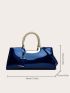 Artificial Patent Leather Tote Bag Double Handle