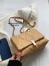 Quilted Pattern Chain Square Bag