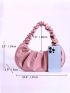 Ruched Baguette Bag