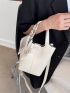 Mini Twilly Scarf Decor Double Handle Bucket Bag