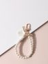 Shell & Faux Pearl Decor Bag Charm
