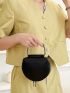 Mini Zip Around Top Handle Circle Bag