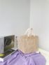 Minimalist Double Handle Straw Bag