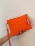 Quilted Tassel Decor Square Bag