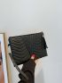 Quilted Tassel Decor Square Bag