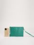 Chevron Detail Tassel Decor Square Bag With Wristlet