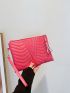 Quilted Tassel Decor Square Bag
