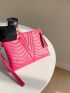 Quilted Tassel Decor Square Bag