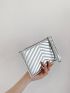 Metallic Minimalist Chevron Square Bag
