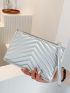 Metallic Minimalist Chevron Square Bag