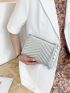 Metallic Minimalist Chevron Square Bag