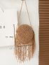Mini Fringe Decor Straw Bag