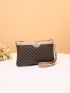 Geometric Graphic Clutch Bag