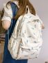 Floral Print Functional Backpack