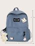 Letter Graphic Large Capacity Functional Backpack