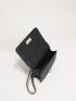 Mini Quilted Twist Lock Chain Flap Square Bag