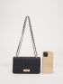 Mini Quilted Twist Lock Chain Flap Square Bag