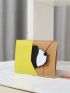 Panda Pattern Color Block Card Holder
