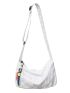 Checkered Print Bucket Bag With Bag Charm