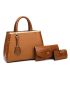 3pcs Crocodile Embossed Tote Bag Set