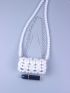 Mini Chain Decor Beaded Satchel Bag