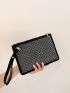 Rhinestone Decor Square Bag
