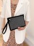 Rhinestone Decor Square Bag