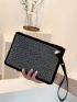 Rhinestone Decor Square Bag