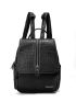 Crocodile Embossed Flap Backpack