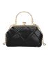 Quilted Kiss Lock Square Bag