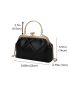 Quilted Kiss Lock Square Bag