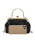 Quilted Kiss Lock Square Bag