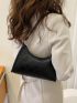 Geometric Embossed Baguette Bag