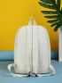 4pcs Plaid Pattern Buckle Decor Backpack Set