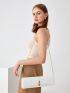 Metal Decor Flap Clutch Bag