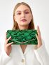 Snakeskin Print Chain Square Bag