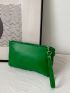 Minimalist Ruched Bag With Wristlet