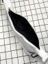 Contrast Binding Hobo Bag