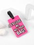 Letter Graphic Luggage Tag