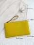 Letter Graphic Litchi Embossed Square Bag
