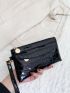 Crocodile Embossed Square Bag