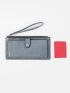 Snap Button Long Wallet