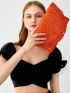 Fringe Trim Flap Straw Bag