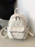 Mini Quilted Chain Decor Functional Backpack