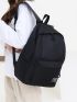 Letter Patch Decor Functional Backpack