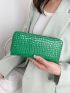 Crocodile Embossed Long Wallet